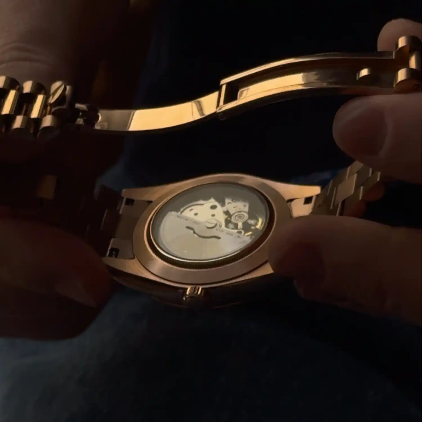 Day Olive Roman Dial Rosegold Seiko Mod Watch