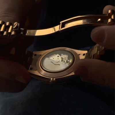 Day Olive Roman Dial Rosegold Seiko Mod Watch