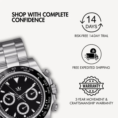 Racing Black Dial Seiko Mod Watch