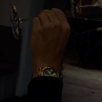 Day Olive Roman Dial Rosegold Seiko Mod Watch
